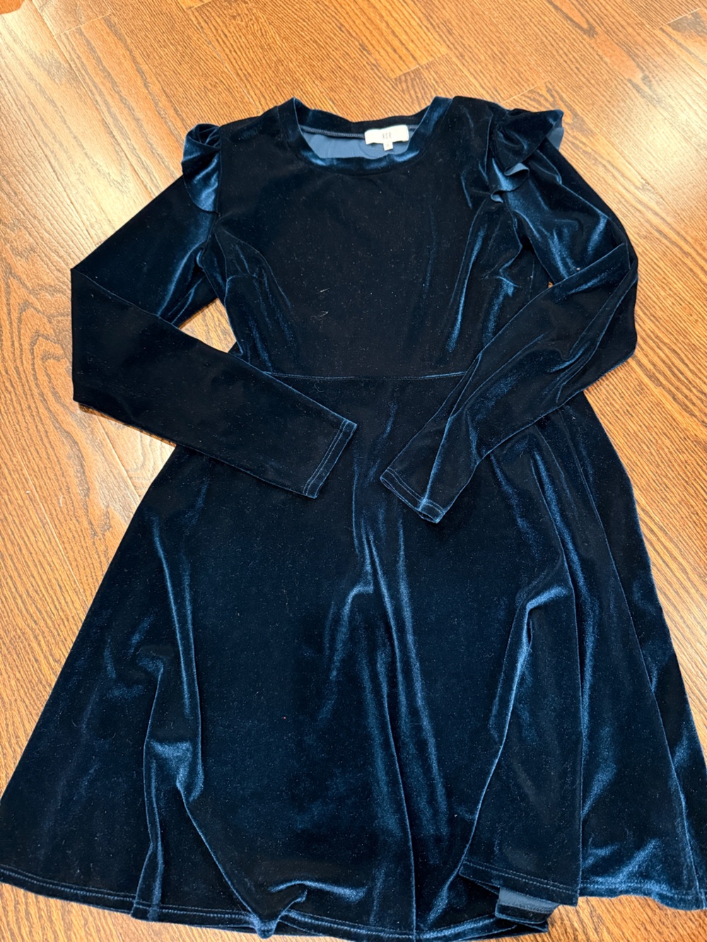 NSR Velvet dress in teal Blue